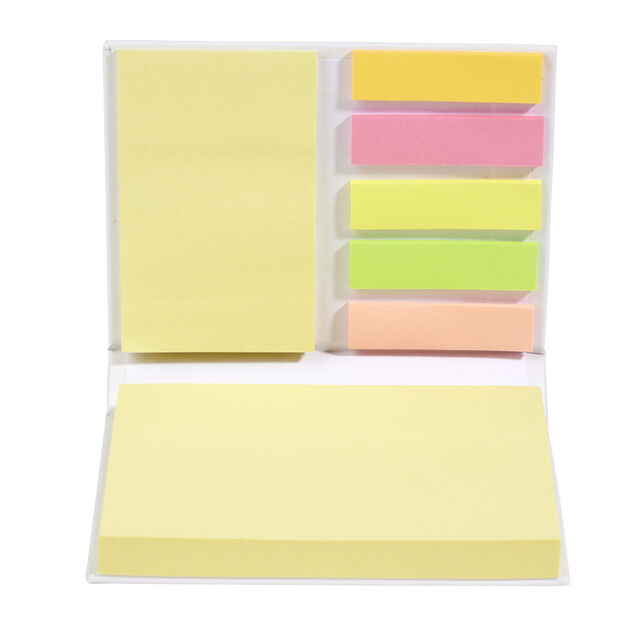 Carnet de notes adhésives 3 tailles 5 couleurs x250 (2 modèles)