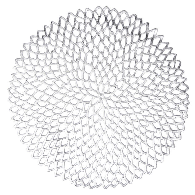 Set de table rond plastique doré ou argenté Ø38cm