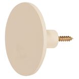 Pat&egrave;re murale ronde beige polyr&eacute;sine &Oslash;8cm