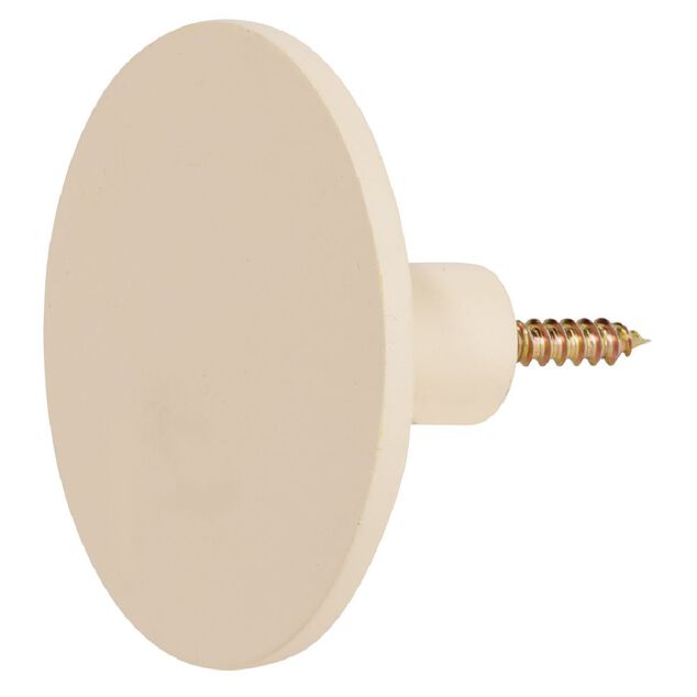 Pat&egrave;re murale ronde beige polyr&eacute;sine &Oslash;8cm