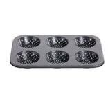 Moule à muffin perforé acier noir 33,6x22xH3cm