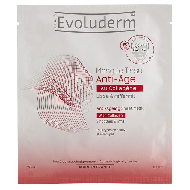 Masque tissu Evoluderm anti &acirc;ge collag&egrave;ne