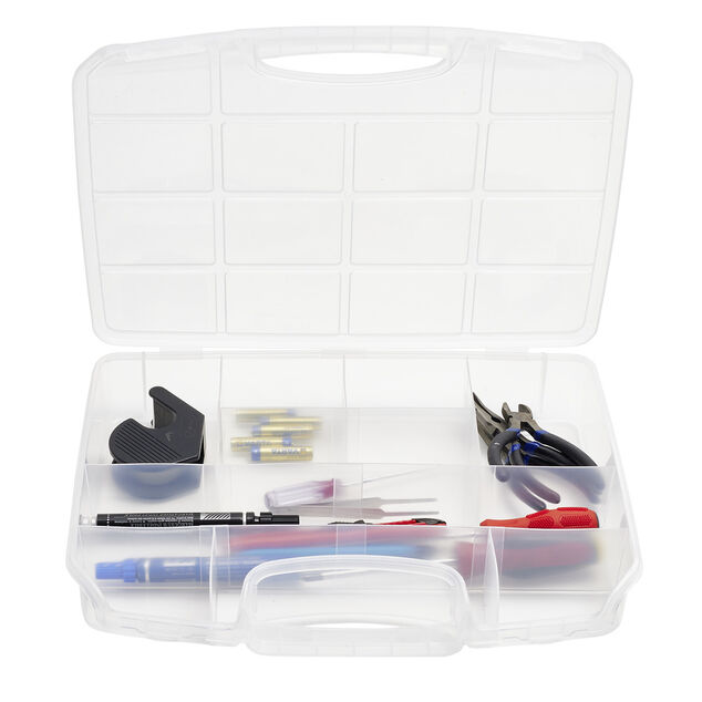 Bo&icirc;te de rangement plastique 9 compartiments 28,5x36cm