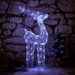 Renne de Noël lumineux 80 LED blanc froid H100cm