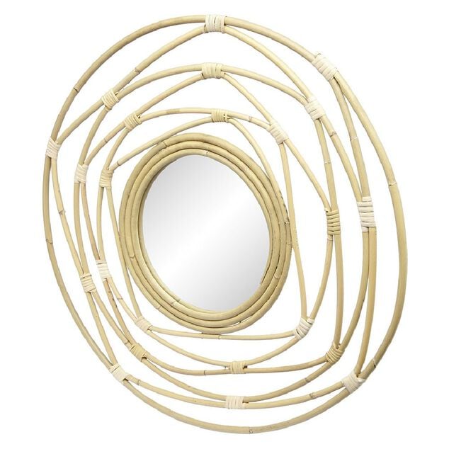 Miroir rotin naturel &Oslash;58 cm