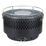 Barbecue de table rond allumage &eacute;lectrique &agrave; piles &Oslash;35xH25cm