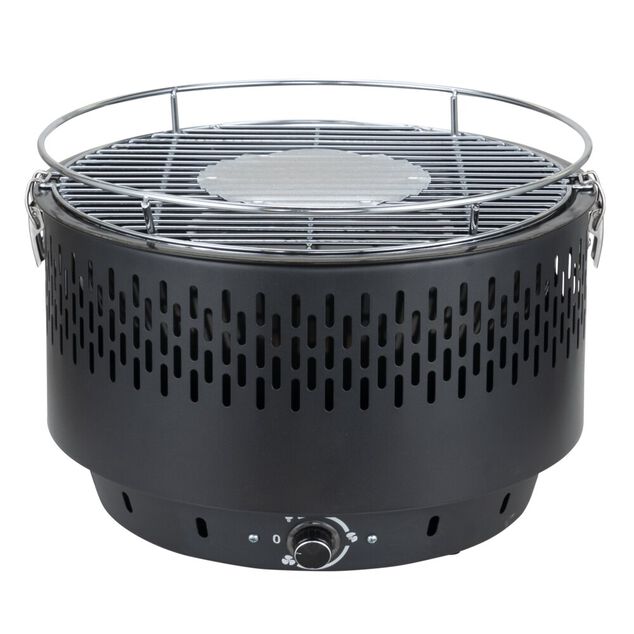 Barbecue de table rond allumage &eacute;lectrique &agrave; piles &Oslash;35xH25cm