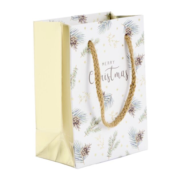 Sac cadeau de No&euml;l petit mod&egrave;le H14.5cm (2 mod&egrave;les)
