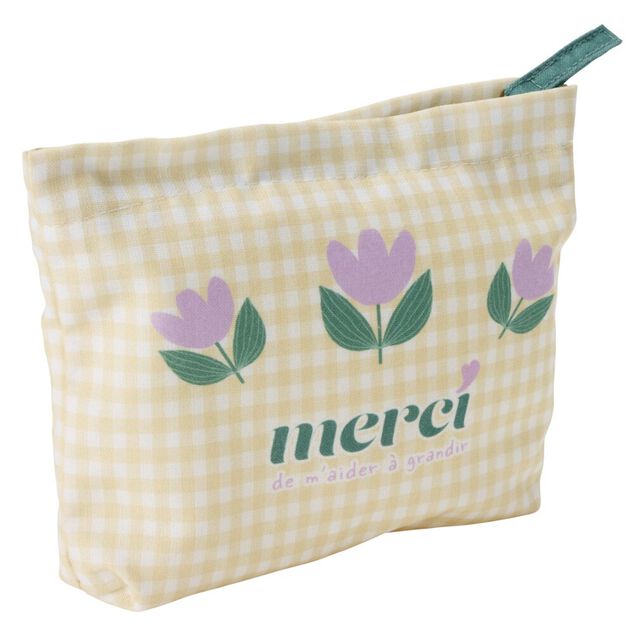 Pochette remerciement tissu Merci pour cette ann&eacute;e 15x20cm (3 mod&egrave;les)