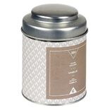Bougie parfum&eacute;e dans pot en m&eacute;tal senteur vanille