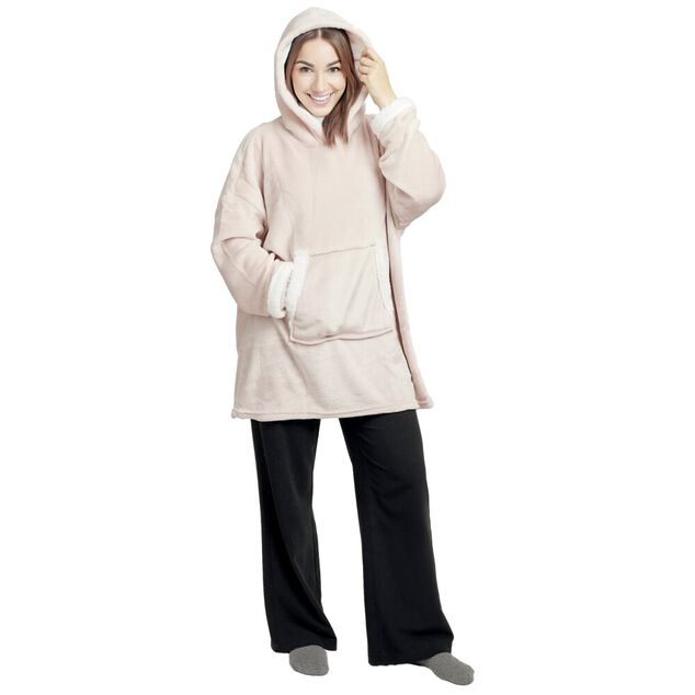 Pull plaid adulte &agrave; capuche 70xH80cm 1er prix (4 mod&egrave;les)