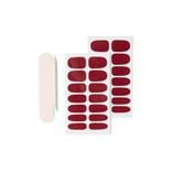 Lot de 24 autocollants vernis à ongles unis 6 coloris