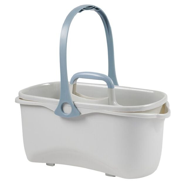 Seau de m&eacute;nage 11L avec panier gris et bleu