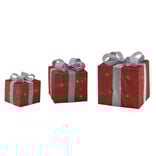 Cadeau lumineux rouge solaire 40 LED intérieur extérieur x3