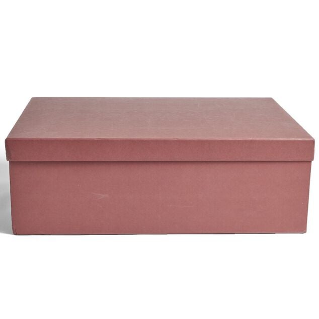 Bo&icirc;te papier rouge rouille 44x31x15cm
