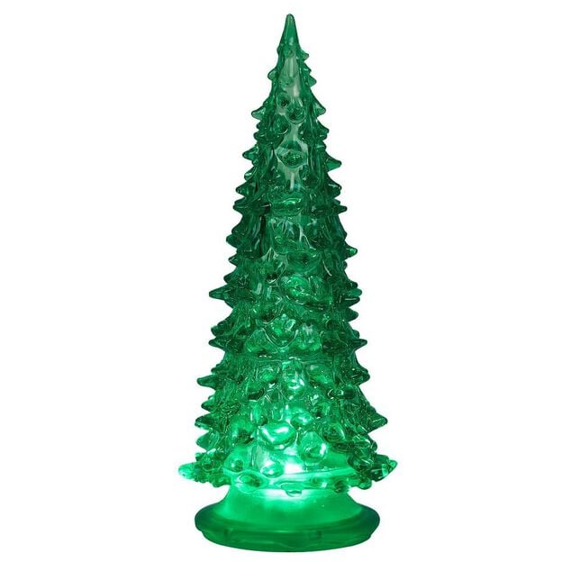 Sapin lumineux déco H19cm plastique (3 coloris)