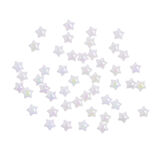 D&eacute;coration de table de No&euml;l en forme d'&eacute;toile blanc nacr&eacute; 48 pi&egrave;ces