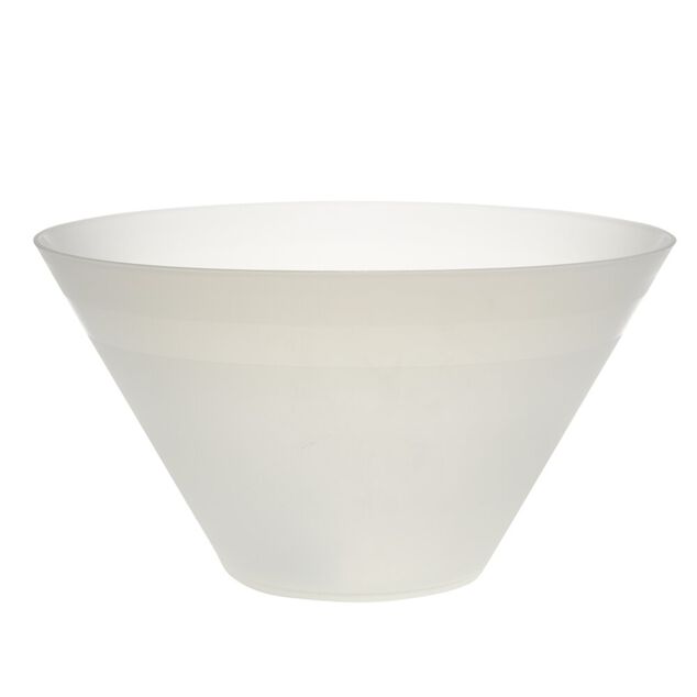 Saladier plastique blanc translucide &Oslash;28xH10 cm