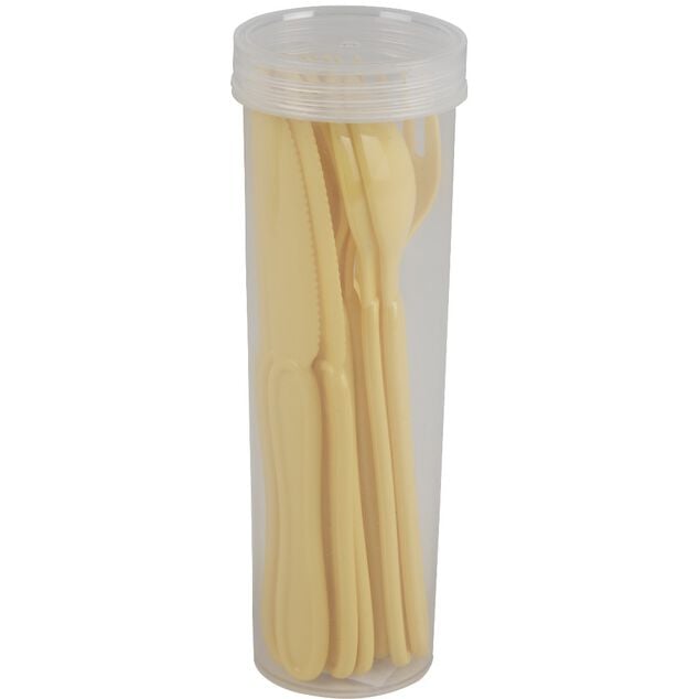 Couvert en plastique couleur unie x 12