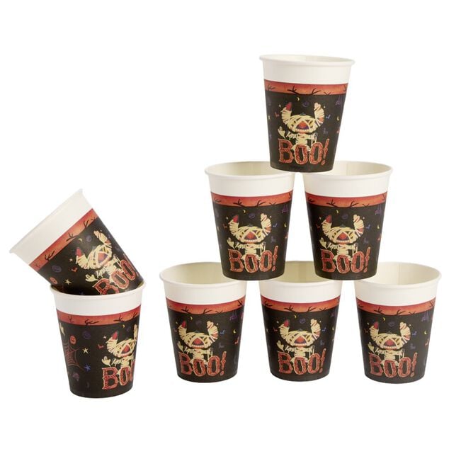 Gobelet carton x8 Halloween Disney Stitch noir 200ml