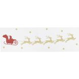 D&eacute;coration fen&ecirc;tre No&euml;l &eacute;lectrostatique traineau rouge et dor&eacute;