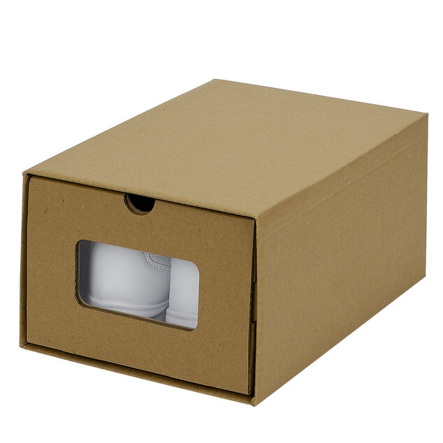 Boîte de rangement en carton avec fenêtre transparente 34x23xH16cm