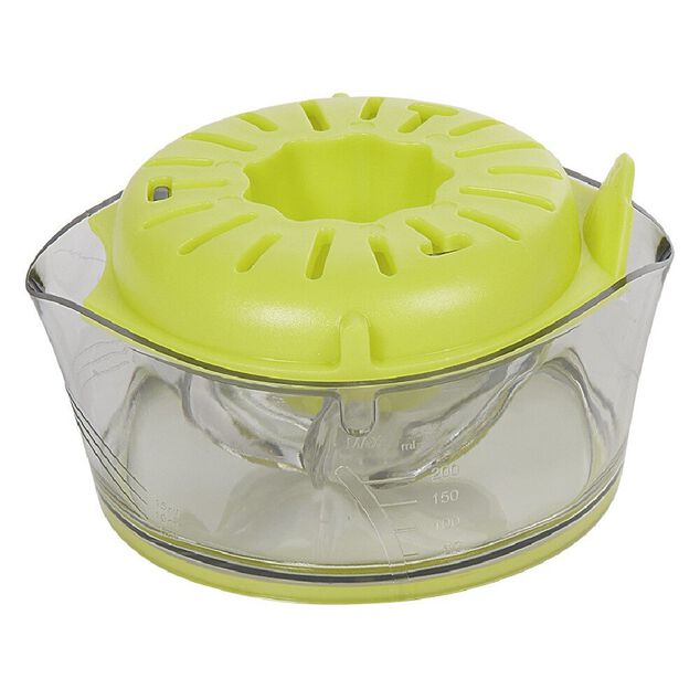 Presse agrumes avec r&eacute;servoir transparent vert