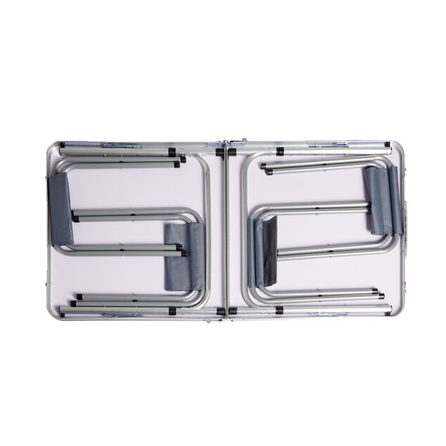 Set table de camping pliable 120x60cm avec 4 tabourets