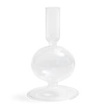Bougeoir boule chandelier verre incolore &Oslash;8,7xH15cm