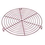 Volette à gâteau ronde en métal rose