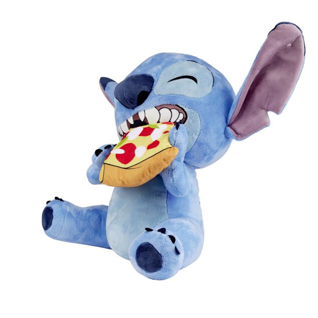 Peluche Disney Stitch bleu avec pizza 35x28xH45cm