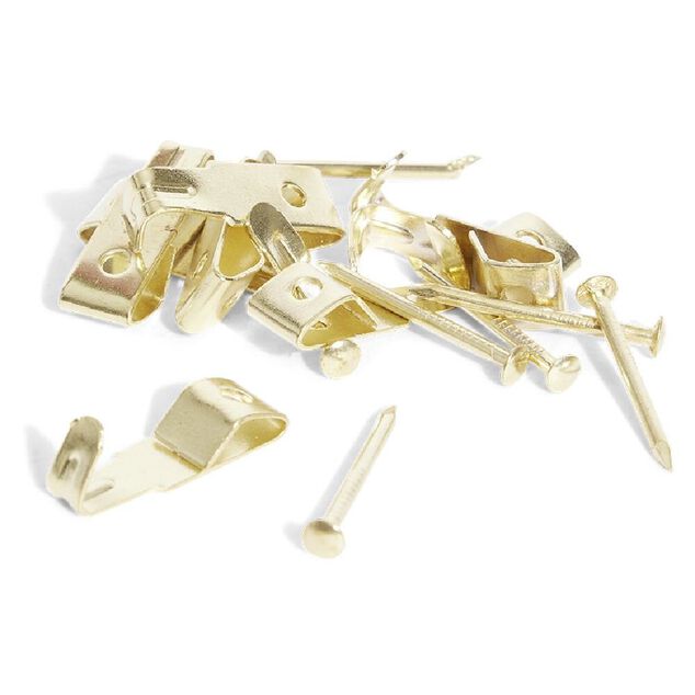 8 crochets &agrave; tableau avec aiguille acier laitonn&eacute; - N&deg;0