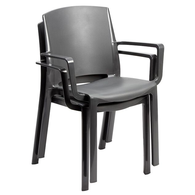 Chaise de jardin Paris plastique gris