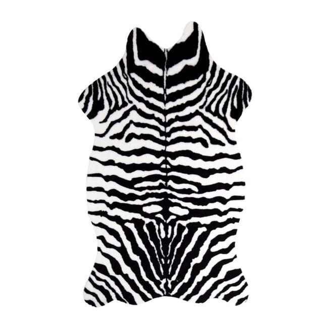 Tapis imitation peau de b&ecirc;te blanc et noir 60x90cm - 2 mod&egrave;les