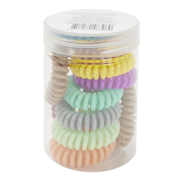 Lot de 10 chouchous spirales dans bo&icirc;te