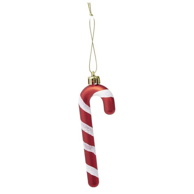 Sucre d'orge &agrave; suspendre rouge et blanc H12cm