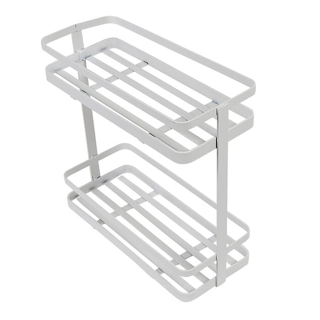 &Eacute;tag&egrave;re de cuisine design filaire m&eacute;tal blanc &agrave; poser