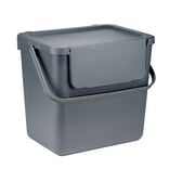 Poubelle de tri 25L plastique gris 38,5x29,5xH34cm