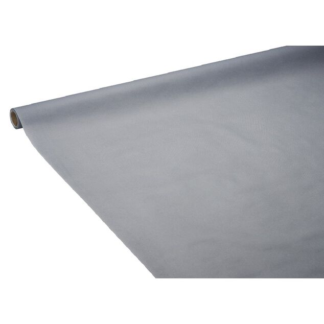 Nappe en papier voie sèche effet tissu gris clair 4 m