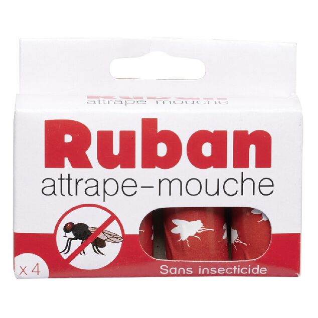 Ruban attrape mouche x4