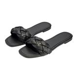 Sandales femme tressées simili noir 37/38