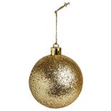 Boule de Noël paillette doré Ø6cm x3