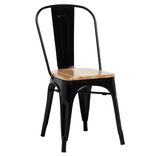 Chaise empilable Fabrik m&eacute;tal et bois