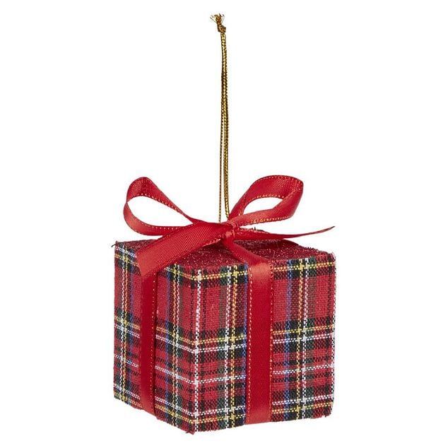 Cadeau de No&euml;l tartan &agrave; suspendre