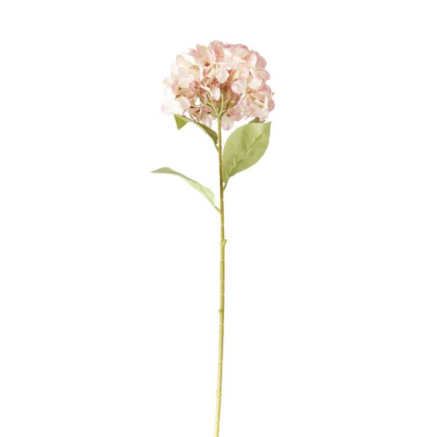 Fleur artificielle 1 tige hortensia rose H82cm