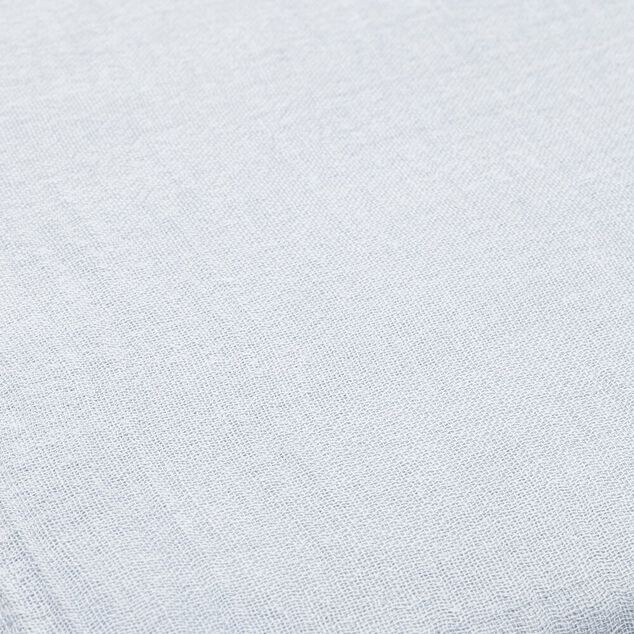 Parure de lit 220x240cm 2 personnes gaze de coton bleu clair 3 pi&egrave;ces