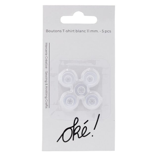 Bouton tee shirt x5 marron Ø11mm