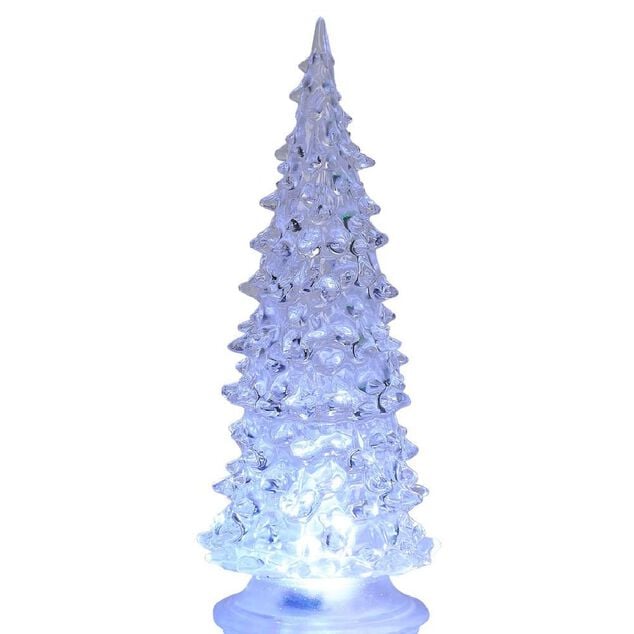 Sapin lumineux déco H19cm plastique (3 coloris)