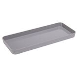 Plateau rectangulaire gris plastique 26x11xH2cm