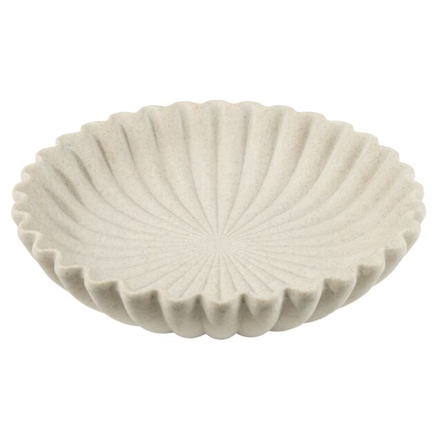 Corbeille &agrave; fruits polyr&eacute;sine effet poterie blanc &Oslash;27cm